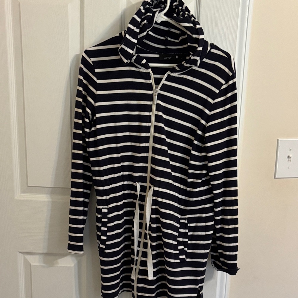 Apt. 9 Navy and White Striped Top